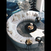 Trueliving Luxurious Seven Seater Sofa Linen Finish 1.77D x 3.6W x 0.84H Meters